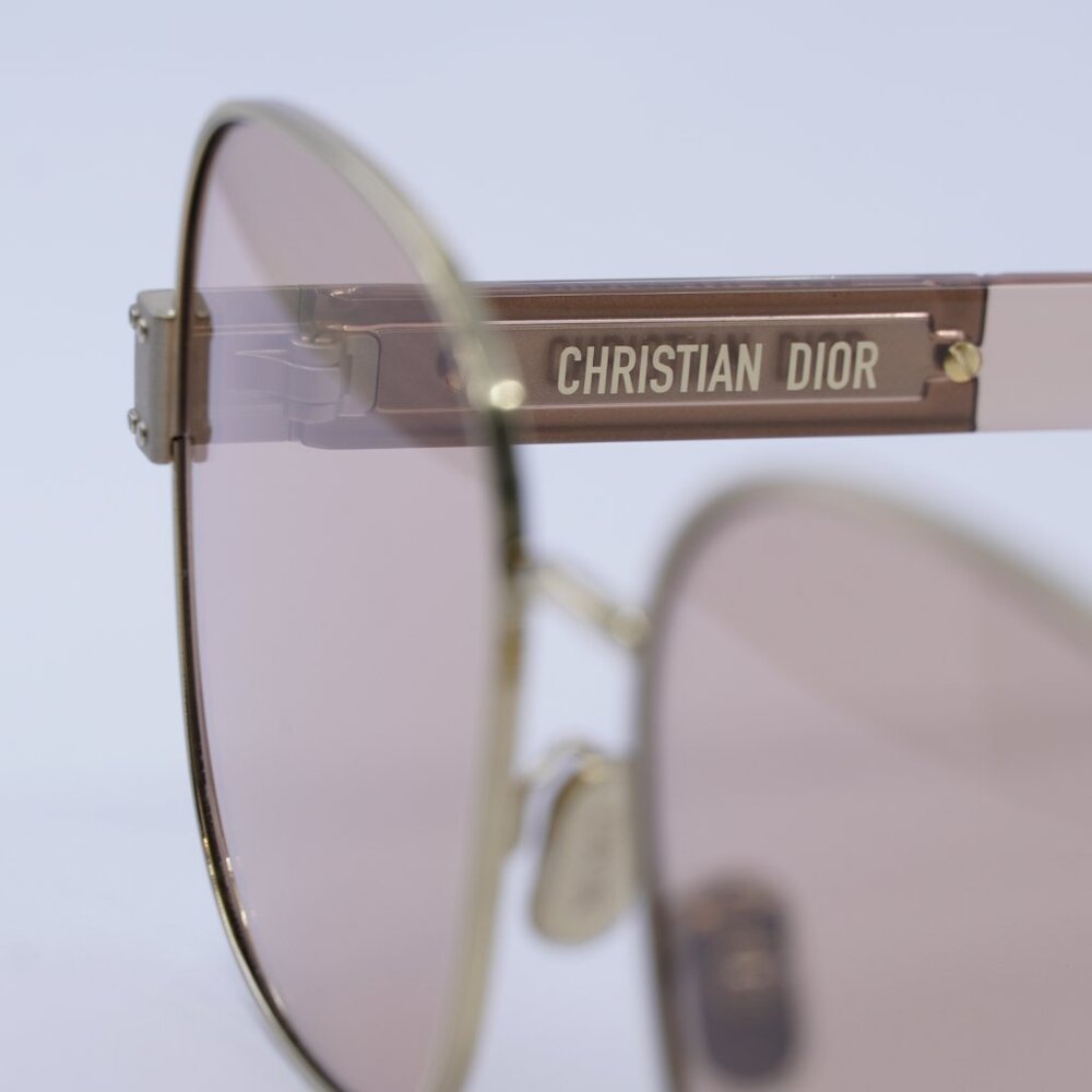 🕶️ New Dior DIORSIGNATURE S5U B0L0 Sunglasses - Shiny Gold Frame, Nude Lenses - Picture 7 of 11